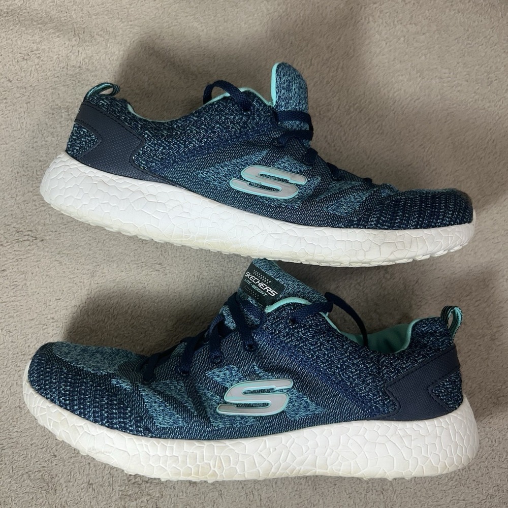 Skechers‎ Lite Weight Womens 8 Blue Teal Walking Shoes SN224095 NVAQ